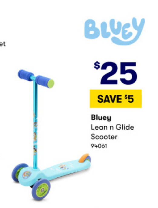 bluey scooter big w