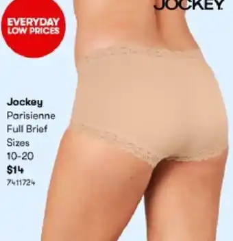 BIG W Jockey Parisienne Full Brief Sizes 10-20 7411724 offer