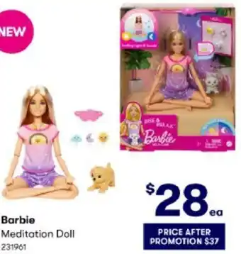 BIG W Barbie Meditation Doll 231961 offer