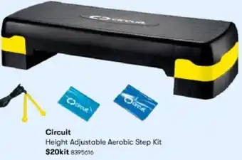 BIG W Circuit Height Adjustable Aerobic Step Kit 8395616 offer