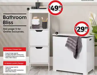 Coles Havana 2 Drawer Unit Or Havana Laundry Hamper offer