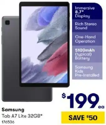 BIG W Samsung Tab A7 Lite 32GB 176506 offer
