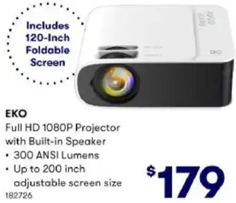 BIG W Eko Full HD 1080P Projector With Built-In Speaker 182726 offer
