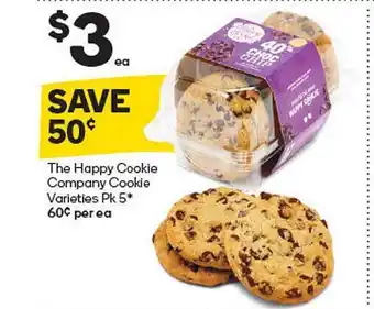 Woolworths The Happy Cookie Company Cookie Varieties Pk 5 offer
