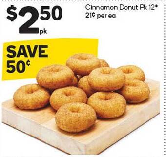 Woolworths Cinnamon Donut Pk 12 offer