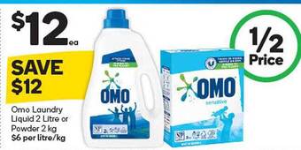 Woolworths Omo Laundry Liquid 2 Litre Or Powder 2 Kg offer