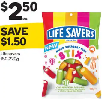 Woolworths Lifesavers 180-220 g offer