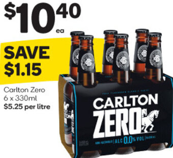 Woolworths Carlton Zero 6 x 330ml offer
