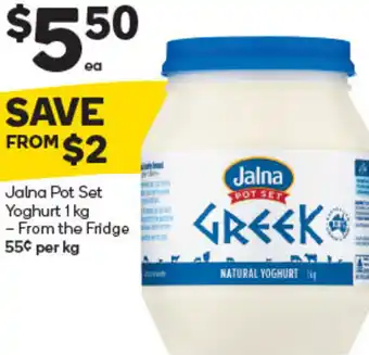 Woolworths Jalna pot Set Yoghurt 1 kg offer