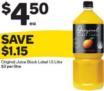 Woolworths Original Juice Black Label 1.5 Litre offer