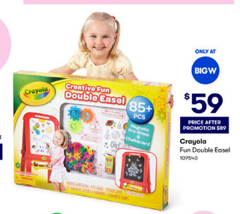 BIG W Crayola Fun Double Easel offer