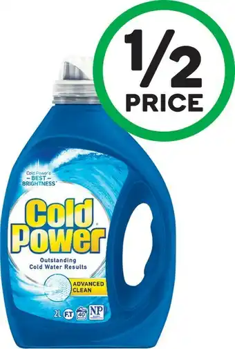 Woolworths Cold Power Advanced Clean Laundry Liquid 1.8u20132 Litre or Powder 1.8u20132 kg offer