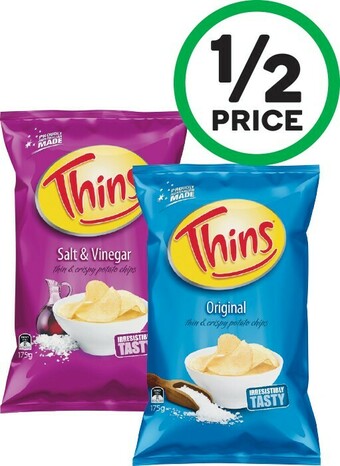 Woolworths Thins Chips 175g offer
