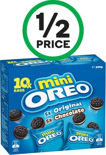 Woolworths Oreo Mini Multipacks 230g Pk 10 offer