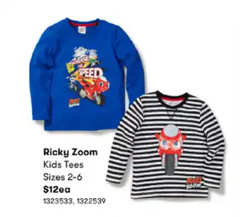 BIG W Ricky Zoom Kids Tees Sizes 2-6 offer