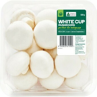 Australian Cup or Sliced Mushrooms 500g Pack