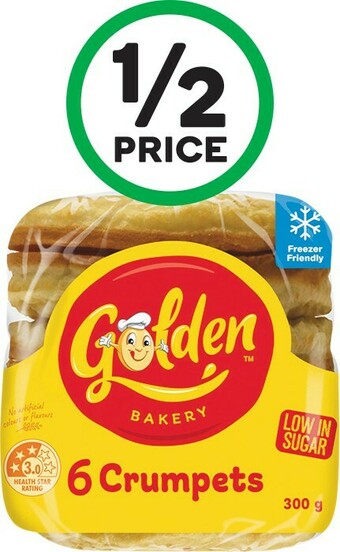 Woolworths Golden Crumpet Rounds Pk 6 offer