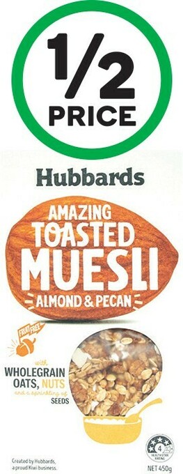Woolworths Hubbards Muesli or Granola 450g offer