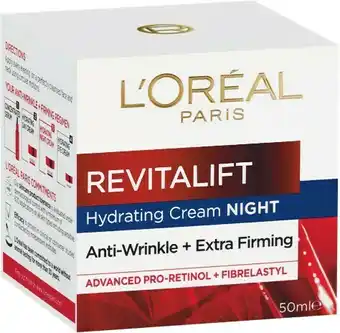 Woolworths Lu2019Oreal Revitalift Rich Night Cream 50ml offer