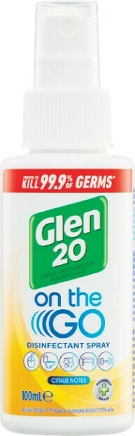 Woolworths Glen 20 On The Go Disinfectant Spray 100ml offer