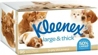 Woolworths Kleenex Large & Thick Facial Tissue Pk 95 offer