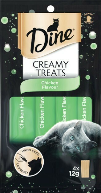 Dine Creamy Cat Treats 4x12g