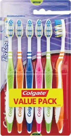 Woolworths Colgate Zig Zag Deep Toothbrush Pk 6 offer