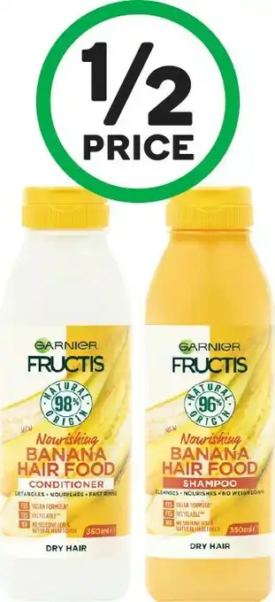 Woolworths Garnier Fructis Hair Food Banana Shampoo or Conditioner 350ml offer
