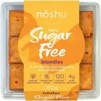 Coles Noshu 95%-98% Sugar Free Cakes or Slices 180g offer