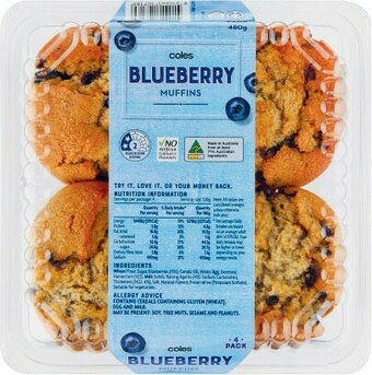 Coles Coles Muffins 4 Pack or 9 Pack offer