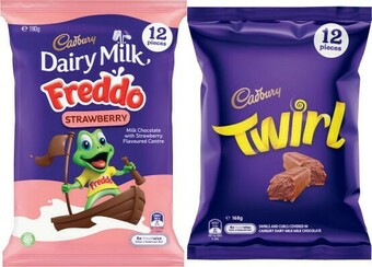 Coles Cadbury Sharepack 144g-180g offer