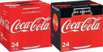 Coles Coca-Cola Soft Drink 24x375mL offer