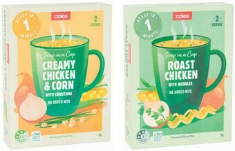 Coles Coles 2 Serve Soup 60g-75g offer