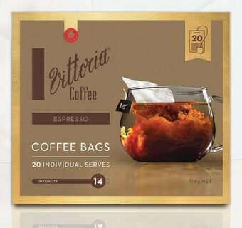 Coles Vittoria Coffee Bags 20 Pack offer
