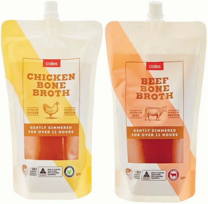 Coles Bone Broth 500mL offer at Coles