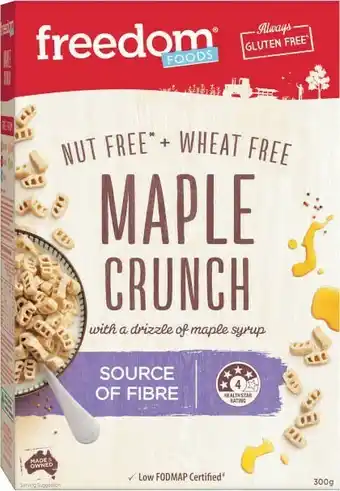 Coles Freedom Foods Maple Crunch Cereal 300g offer