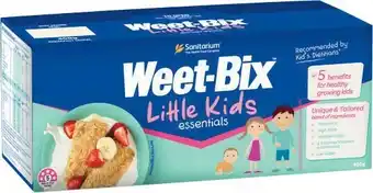 Coles Sanitarium Weet-Bix Cereal Little Kids Essentials 400g offer