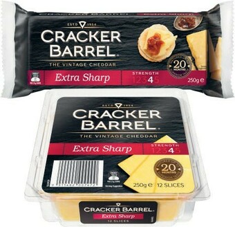 Coles Cracker Barrel Cheese Block or Slices 250g offer