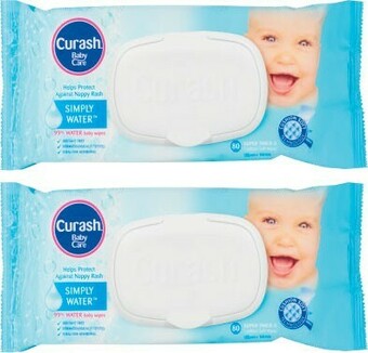 Coles Curash Simply Water Baby Wipes 80 Pack offer