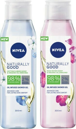 Nivea Naturally Good Shower Gel 300mL