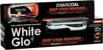 Coles White Glo Deep Stain Remover Charcoal Toothpaste 150g offer