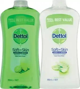 Coles Dettol Antibacterial Handwash Refill 950mL offer