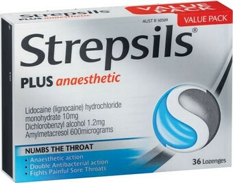 Coles Strepsils Plus Anaesthetic Lozenges 36 Pack offer
