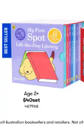BIG W My First Spot Lift-the-Flop Library for Age 2+ offer