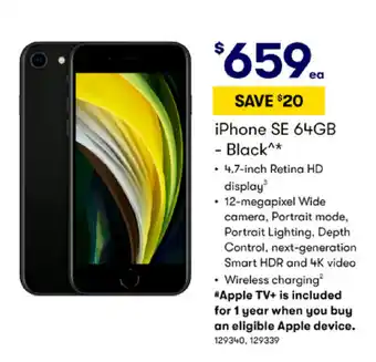 iPhone SE 64Gb - Black