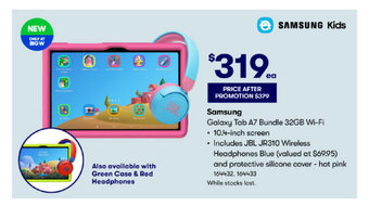 BIG W Samsung Galaxy Tab A7 Bundle 32GB Wi-Fi offer