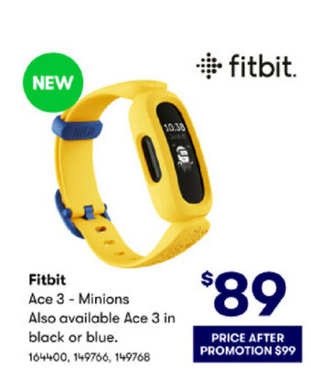 BIG W Fitbit Ace 3 - Minions offer
