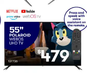 BIG W 55" Polaroid Webos UHD TV offer