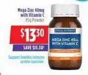 Wizard Pharmacy Mega Zinc 40mg With Vitamina C offer