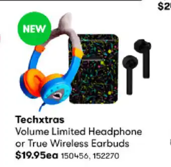 BIG W Techxtras Volume Limited Headphone or True Wireless Earbuds offer